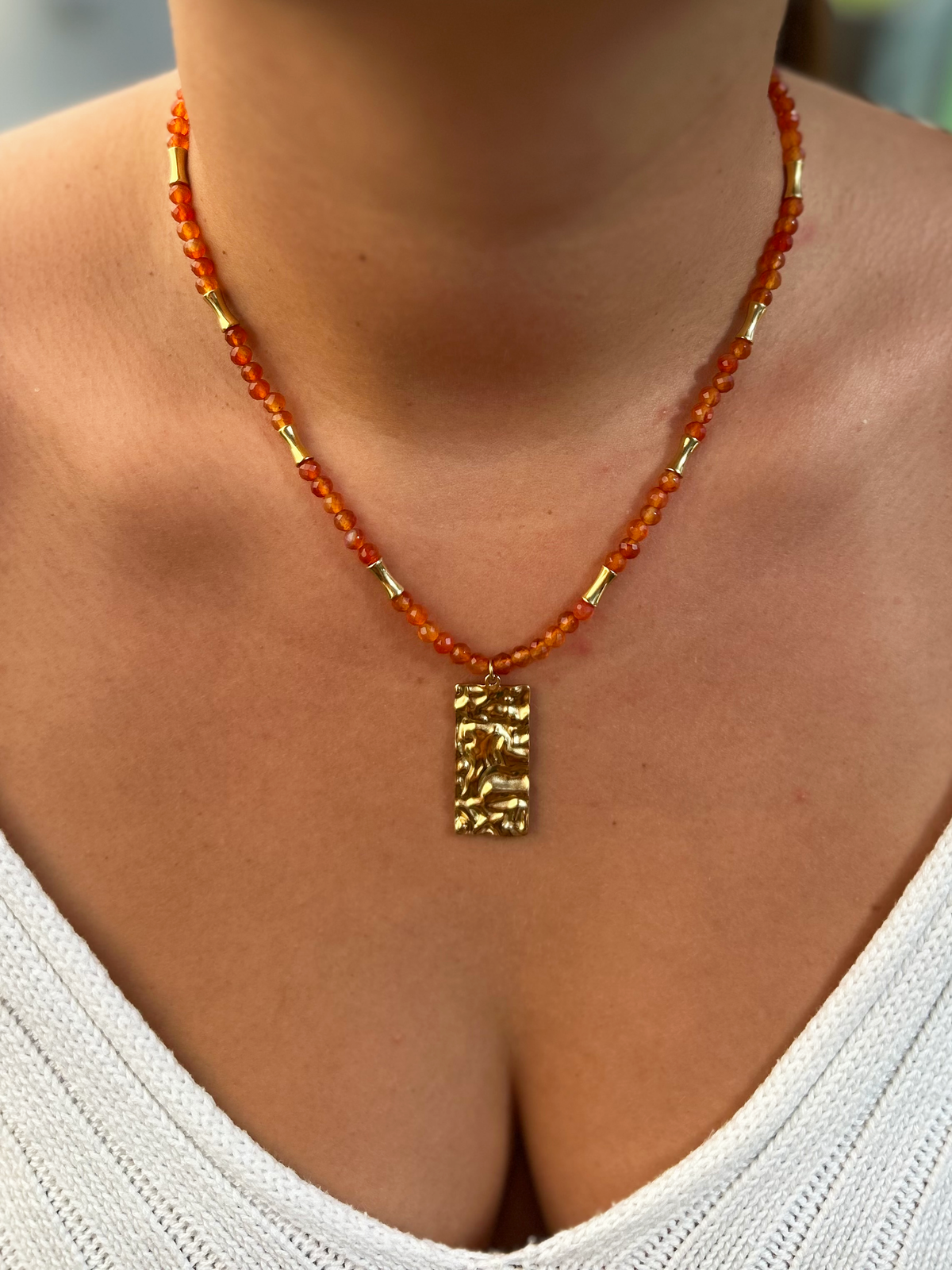 Collier Eléonore - Cornaline