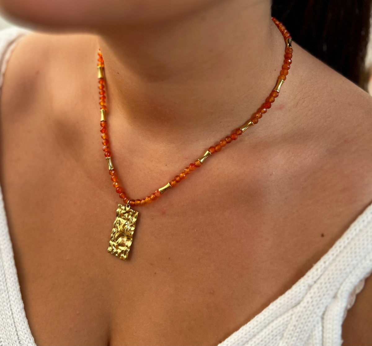 Collier Eléonore - Cornaline